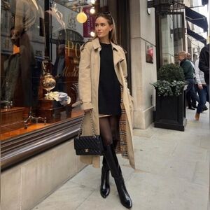 BURBERRY 80s Vtg Beltless Trench Coat with Detachable Wool Liner (S)